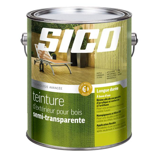 Teinture d'extérieur semi-transparente pour le bois - Base à teinter - 3.78L SICO - Quincaillerie G.H. Berger