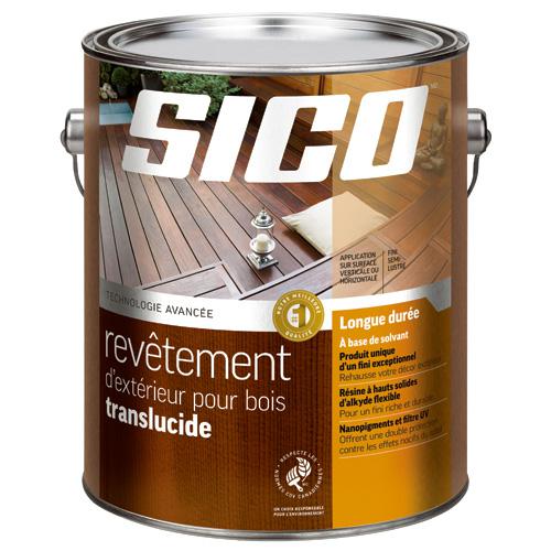 Revêtement d'extérieur translucide  pour bois formule avancée - Chêne naturel - 3.78 L SICO - Quincaillerie G.H. Berger