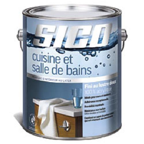 Peinture cuisine/salle de bain au latex - Base 2 - - 3,6L SICO - Quincaillerie G.H. Berger