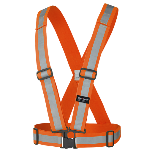 Bretelle de sécurité ajustable orange haute-visibilité Pioneer - Quincaillerie G.H. Berger