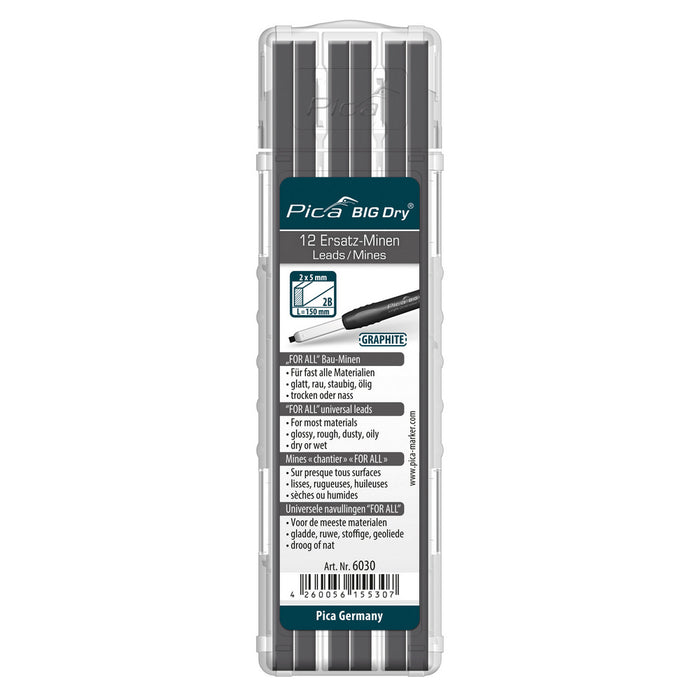 Mines de rechange BIG Dry®, Graphite 2B (12/pqt.) - Quincaillerie G.H. Berger