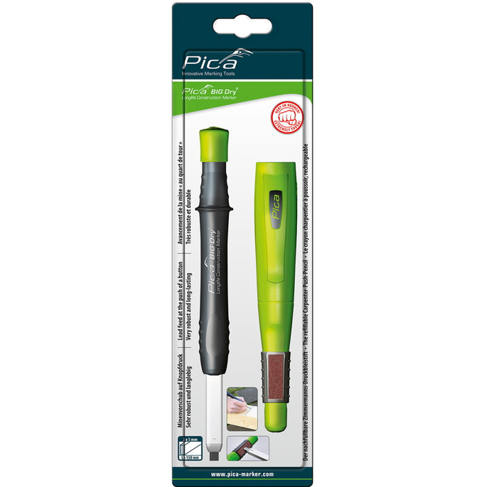 Crayon de charpentier à poussoir BIG Dry® - sur carte - Quincaillerie G.H. Berger