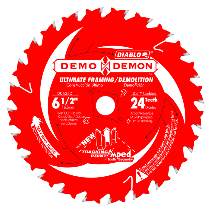 Lame DEMO DEMON, à charpente (6-1/2"x24 dents) - Quincaillerie G.H. Berger