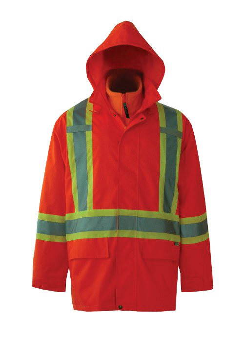 Manteau haute-visibilité Journeyman Tri-Zone 300D, Orange Viking - Quincaillerie G.H. Berger