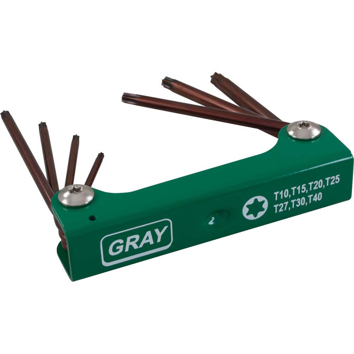 Jeu 7 clés pliantes Torx longues (T10-T40) - Quincaillerie G.H. Berger