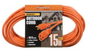 Rallonge d'extérieur 16/3 13A de 15m à 1 prise (Orange) - Quincaillerie G.H. Berger