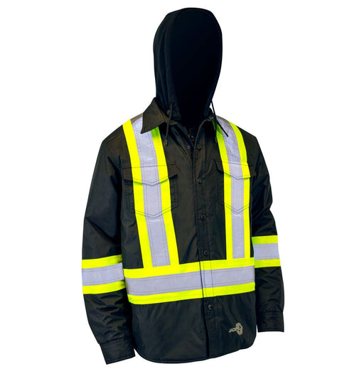 Manteau imper. haute-visibilité, doublé piqué, Noir Jackfield - Quincaillerie G.H. Berger