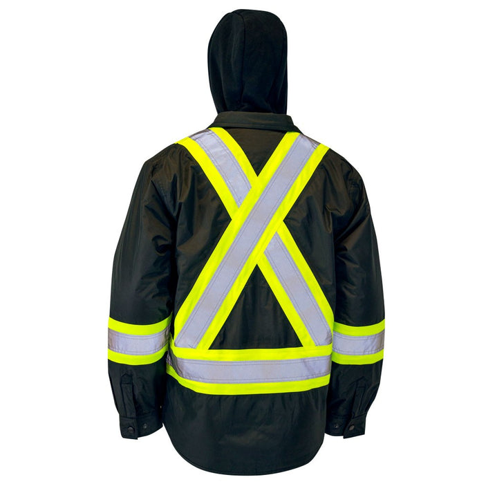 Manteau imper. haute-visibilité, doublé piqué, Noir Jackfield - Quincaillerie G.H. Berger
