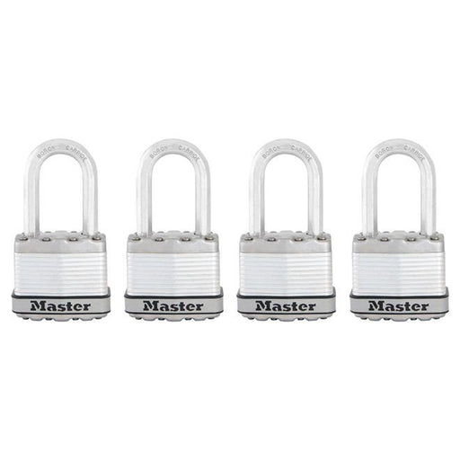 Paquet de 4 cadenas à clé laminé, 1 3/4", acier Master Lock - Quincaillerie G.H. Berger