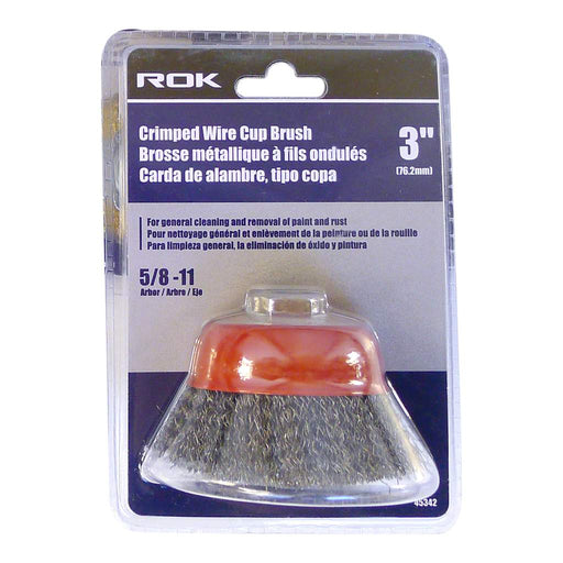 Brosse à fils crêpés 3" ROK - Quincaillerie G.H. Berger