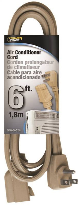 Rallonge pour climatiseur 14/3 15A de 6' à 1 prise (Beige) POWER ZONE - Quincaillerie G.H. Berger