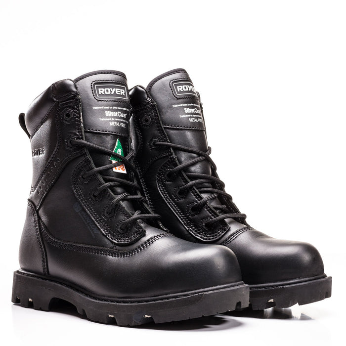 Botte de sécurité 8'' avec fermeture éclair - Noir Royer - Quincaillerie G.H. Berger