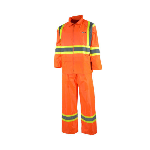Ens. imperméable haute-visibilité, en nylon 190T/PVC, Orange 10-4 JOB - Quincaillerie G.H. Berger
