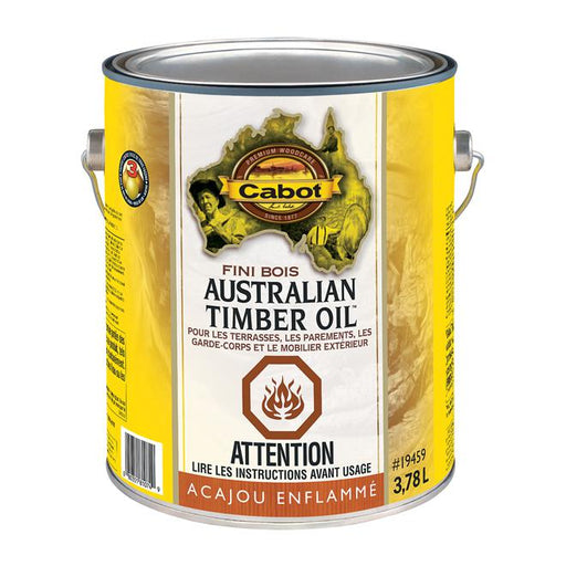 Huile australienne pour le bois - Acajou enflammé - 3.43 L Cabot - Quincaillerie G.H. Berger