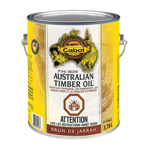 Huile australienne pour le bois - Brun de Jarrah - 3.43 L Cabot - Quincaillerie G.H. Berger