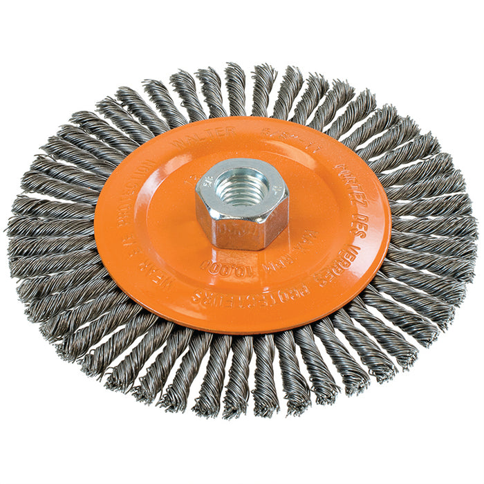 Brosse droite à fils torsadés 6"x1/4" (5/8"-11) - Quincaillerie G.H. Berger