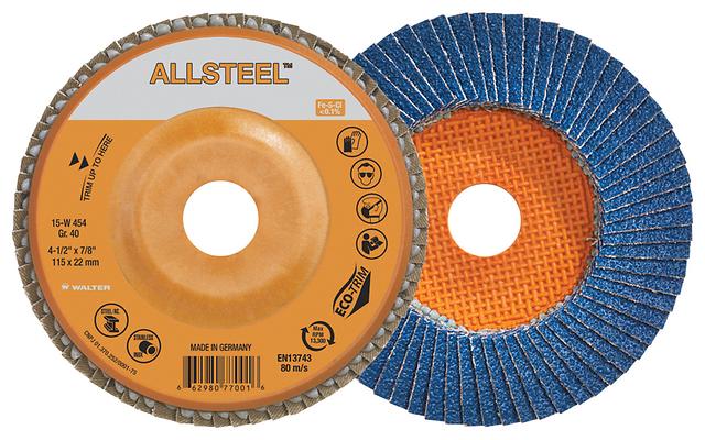 Disque à feuillets ALLSTEEL™ (4-1/2"x7/8"), à grain 40 - Quincaillerie G.H. Berger