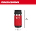 Bouteille isotherme avec couvercle à bec 12oz PACKOUT - Rouge - Milwaukee - Quincaillerie G.H. Berger