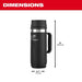 Tasse isotherme avec couvercle à bec 18oz PACKOUT - Noir - Milwaukee - Quincaillerie G.H. Berger