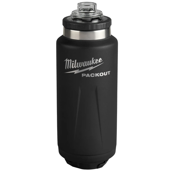 Bouteille isotherme avec couvercle 36oz PACKOUT - Noir - Milwaukee - Quincaillerie G.H. Berger
