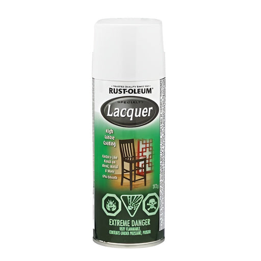 Peinture en aérosol Rust-Oleum Spécialité Laque en aérosol 312g - fini lustré - Blanc - Quincaillerie G.H. Berger