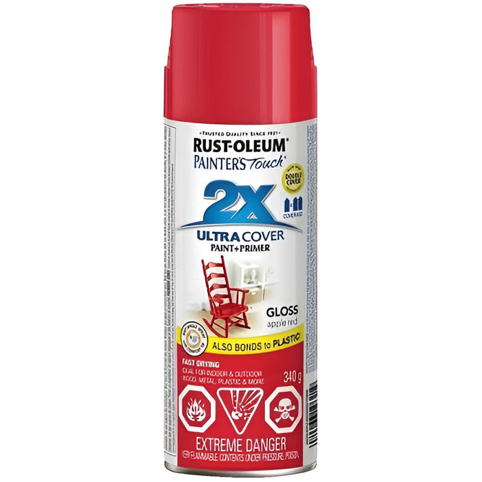 Peinture en aérosol Rust-Oleum Painter's Touch polyvalente 340g - fini lustré - Rouge pomme - Quincaillerie G.H. Berger