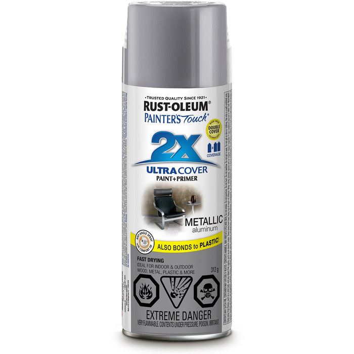 Peinture en aérosol Rust-Oleum Painter's Touch polyvalente 340g métallique - Aluminium - Quincaillerie G.H. Berger