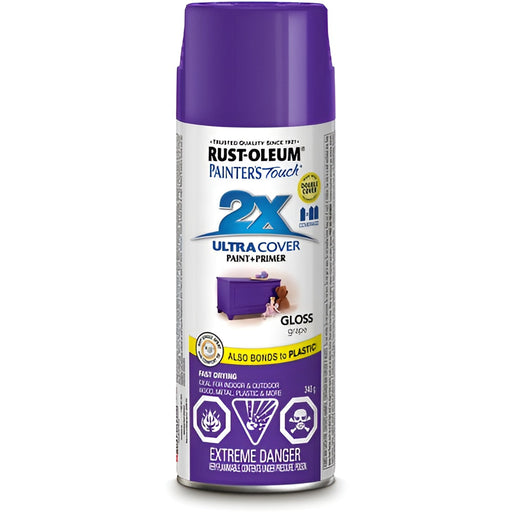 Peinture en aérosol Rust-Oleum Painter's Touch polyvalente 340g - fini lustré - Raisin - Quincaillerie G.H. Berger