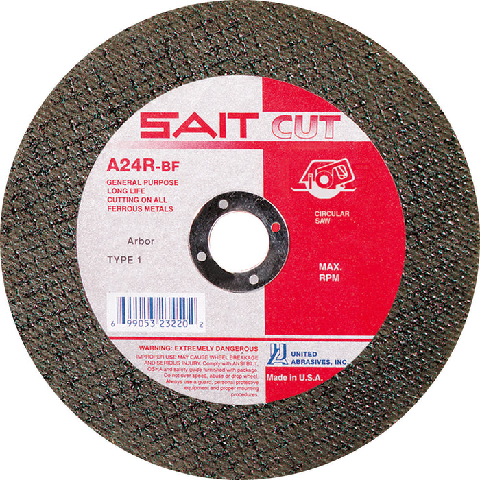 Meule à tronçonner 7" x3/32", arbre dia. United Abrasives inc. Sait - Quincaillerie G.H. Berger