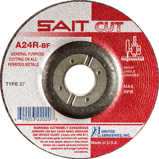 Meule à métaux ferreux 5" x1/4", arbre 7/8" United Abrasives inc. Sait - Quincaillerie G.H. Berger