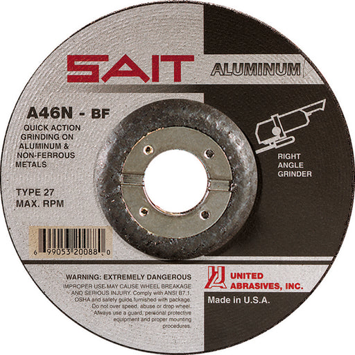 Meule à aluminium 5" x1/4", arbre 7/8" United Abrasives inc. Sait - Quincaillerie G.H. Berger