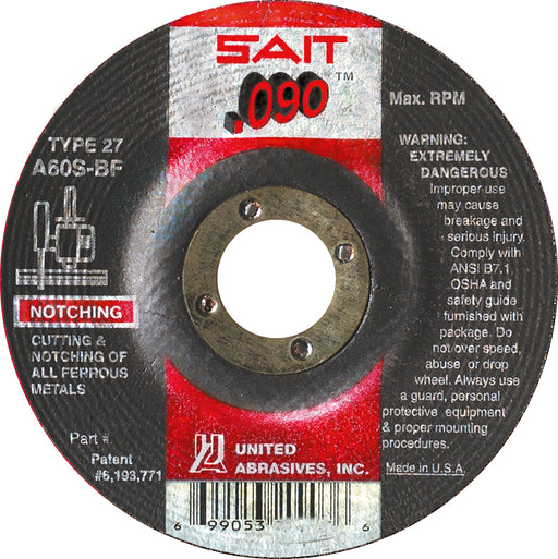 Meule à encochage 9" x0.090", arbre 7/8" United Abrasives inc. Sait - Quincaillerie G.H. Berger