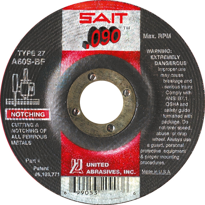 Meule à encochage 9" x0.090", arbre 7/8" United Abrasives inc. Sait - Quincaillerie G.H. Berger