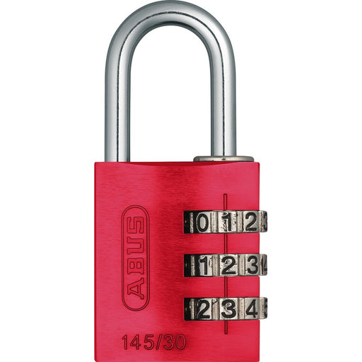 Cadenas à combianison à 3 chiffres 30mm rouge - Quincaillerie G.H. Berger