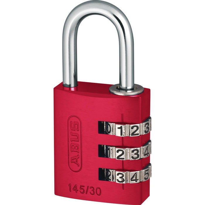 Cadenas à combianison à 3 chiffres 30mm rouge - Quincaillerie G.H. Berger