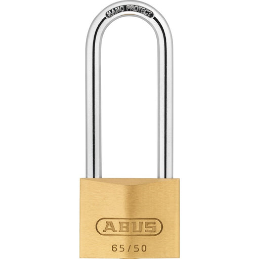 Cadenas à clé en laiton NANO PROTECT à arceau long 50mm - Quincaillerie G.H. Berger