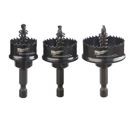 Ens. 3 scies emportes-pièces SHOCKWAVE™ Milwaukee - Quincaillerie G.H. Berger