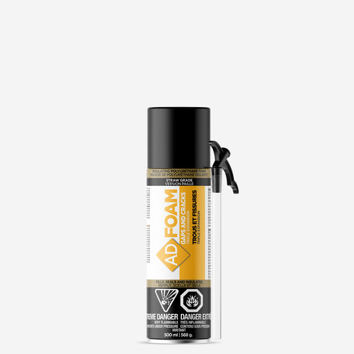 Mousse isolante à triple expansion pour trous et fissures - Paille - 500 mL - Quincaillerie G.H. Berger