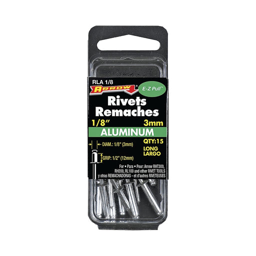 Rivet long en aluminium 1/8" X 1/2" - Paquet de 15 - Quincaillerie G.H. Berger