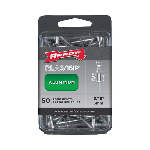 Rivet long en aluminium 3/16" X 1/2" - Paquet de 50 - Quincaillerie G.H. Berger