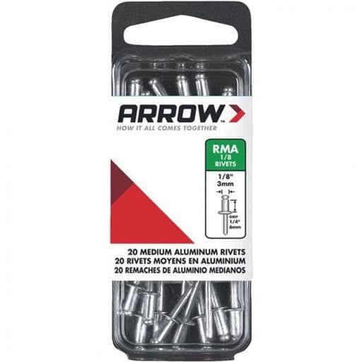 Rivet moyen en aluminium 1/8" X 1/4" - Paquet de 20 - Quincaillerie G.H. Berger