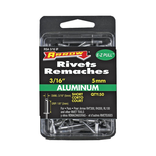 Rivet court en aluminium 3/16" X 1/8" - Paquet de 50 - Quincaillerie G.H. Berger