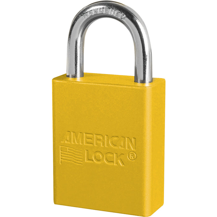 Cadenas de sécurité en aluminium Jaune AMERICAN LOCK - Quincaillerie G.H. Berger