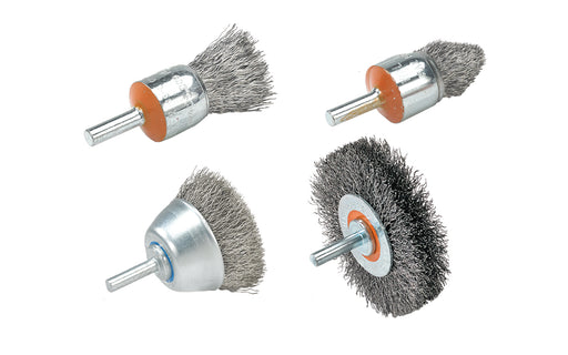 Brosse circulaire montée à fils crêpés 1-3/8" (pour meuleuse droite) - Quincaillerie G.H. Berger