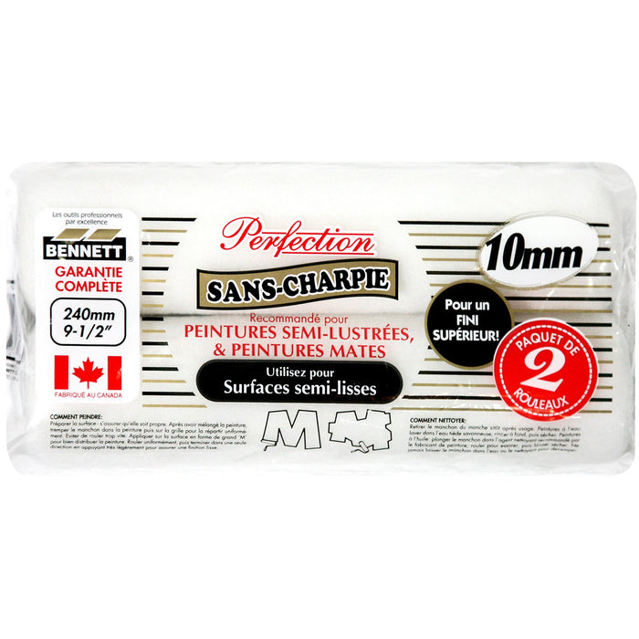 Manchon Perfection sans charpie 9-1/2" X 10 mm - Paquet de 2 Bennett Tools