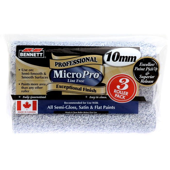 Paquet de 3 manchons en microfibre 9.5" 10mm Bennett Tools - Quincaillerie G.H. Berger