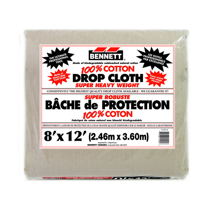 Bâche en coton super robuste - 8' X 12' Bennett Tools - Quincaillerie G.H. Berger