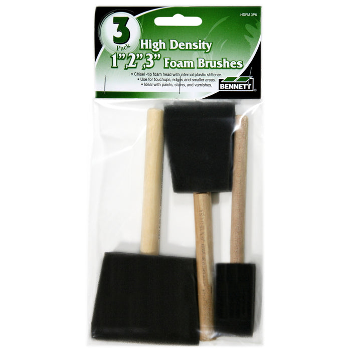 Paquet de 3 pinceaux en mousse 1"-3" Bennett Tools - Quincaillerie G.H. Berger