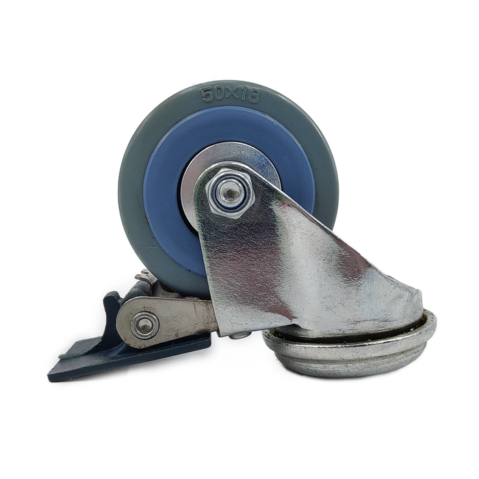 Roulette pivotante grise à frein 2" Blickle