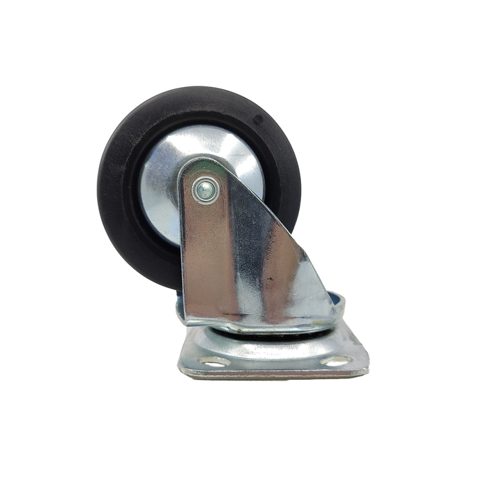 Roulette pivotante noire 2-1/2" à platine Blickle